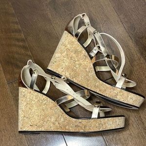 JIMMY CHOO Leather WEDGES WITH STUDS 😍